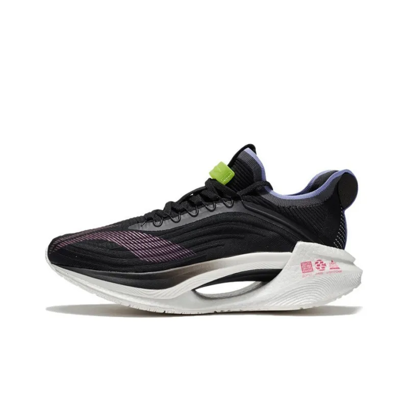 LiNing Jueying Essential 䨻 Cushioned Slip-Resistant Lightweight Low-Top Running Shoes Men's Black Gray-0