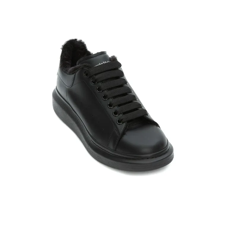 Alexander McQueen Oversized Sneaker 'Black Wool'-2