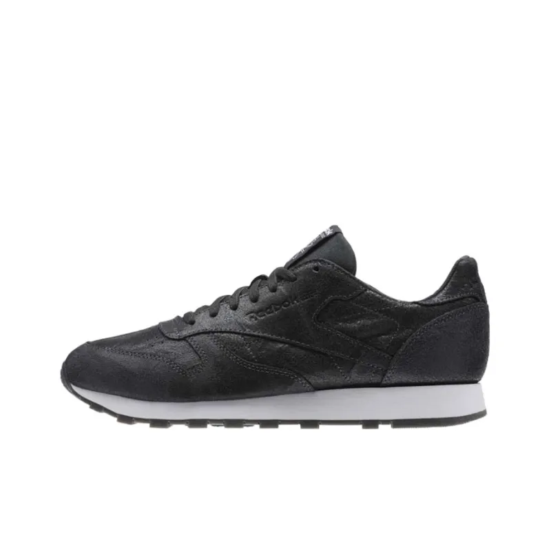 Reebok Classic Leather Low Top Casual Shoes Men's Black-0