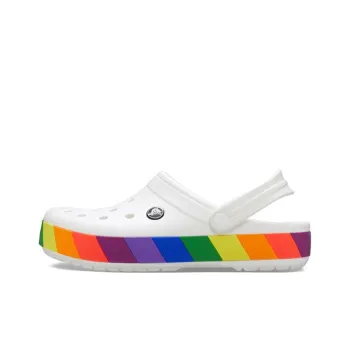 Crocs Rainbow White Sandals