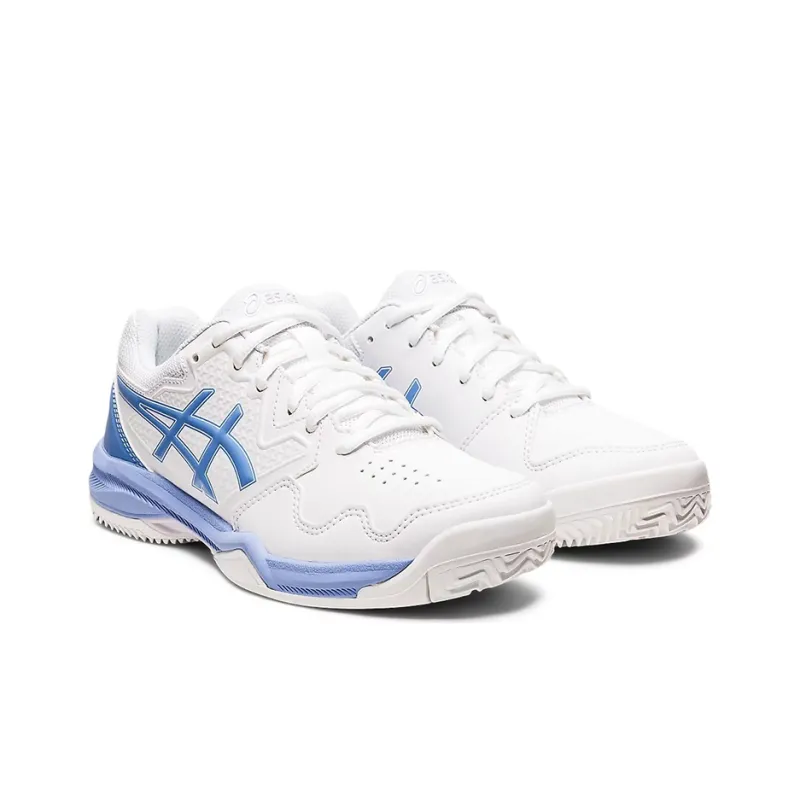 Asics Gel-Dedicate 7 Clay Anti-Slip Wear-Resistant Low-Top Tennis Shoes Women's White Blue-2