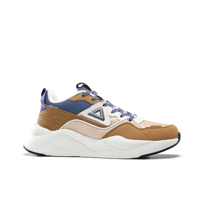 PEAK Wear Resistant Slip Resistant Low Top Running Shoes Men's Light Coffee-1