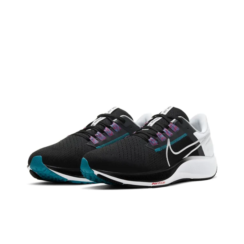 Nike Air Zoom Pegasus 38 Black White Chlorine Blue-2
