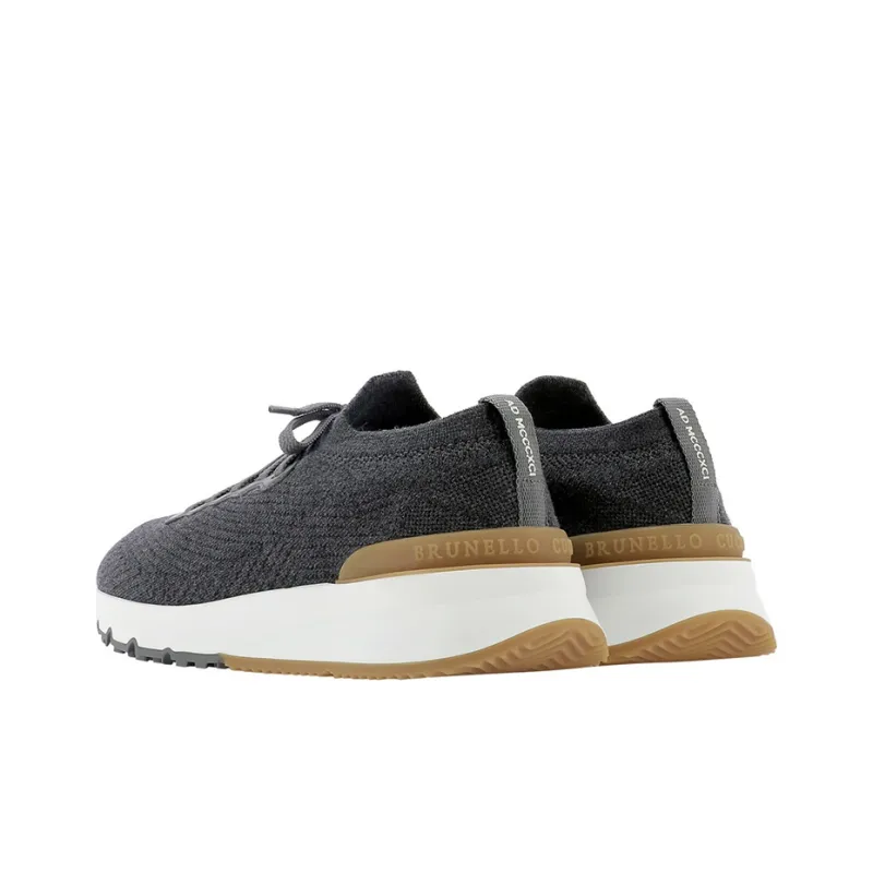 Brunello Cucinelli Low Top Running Shoes Unisex Gray-3