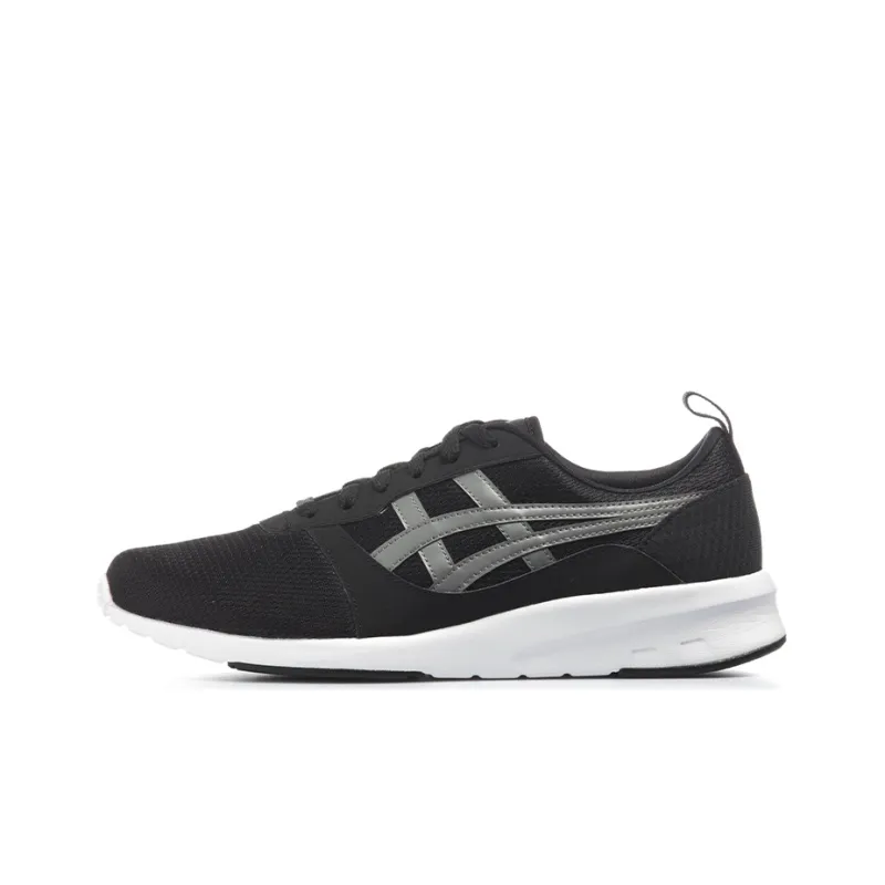 Asics Lyte-Jogger Breathable Lightweight Low-Top Running Shoes Men's Black Gray White-0
