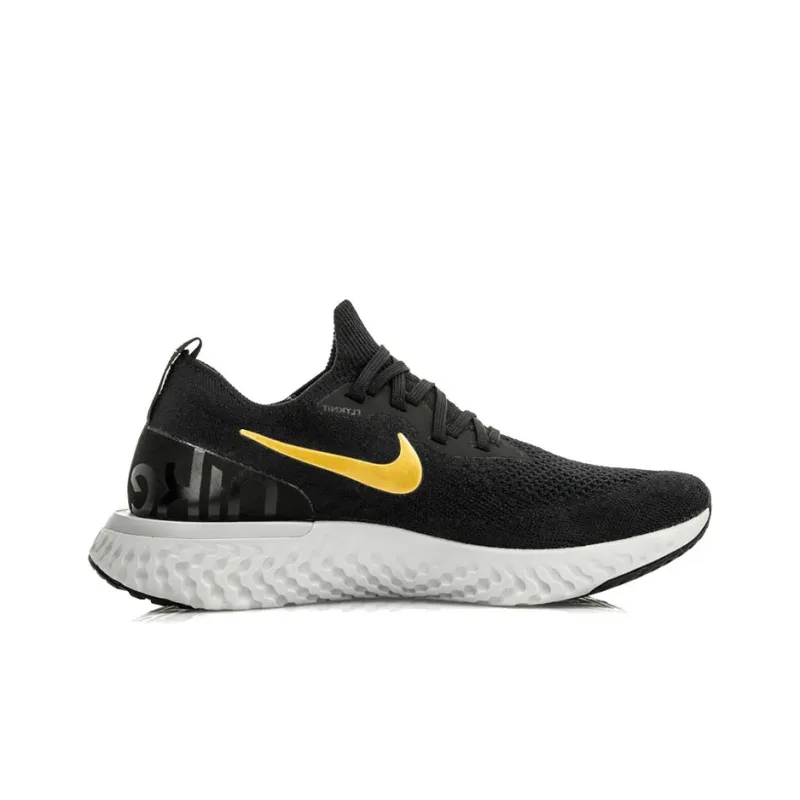 Nike Epic React Flyknit Black Gold Women's-1