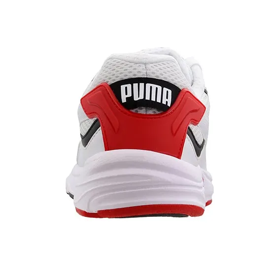 PUMA Axis Plus 90s Wear-Resistant Slip-Resistant Low-Top Running Shoes Men's White Red-3