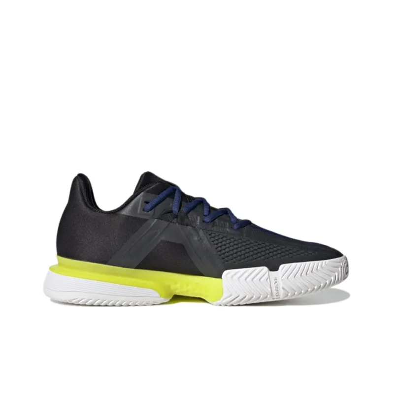 Adidas Solematch Bounce Tennis Shoes Men Low Top Blue/Black/Yellow-1