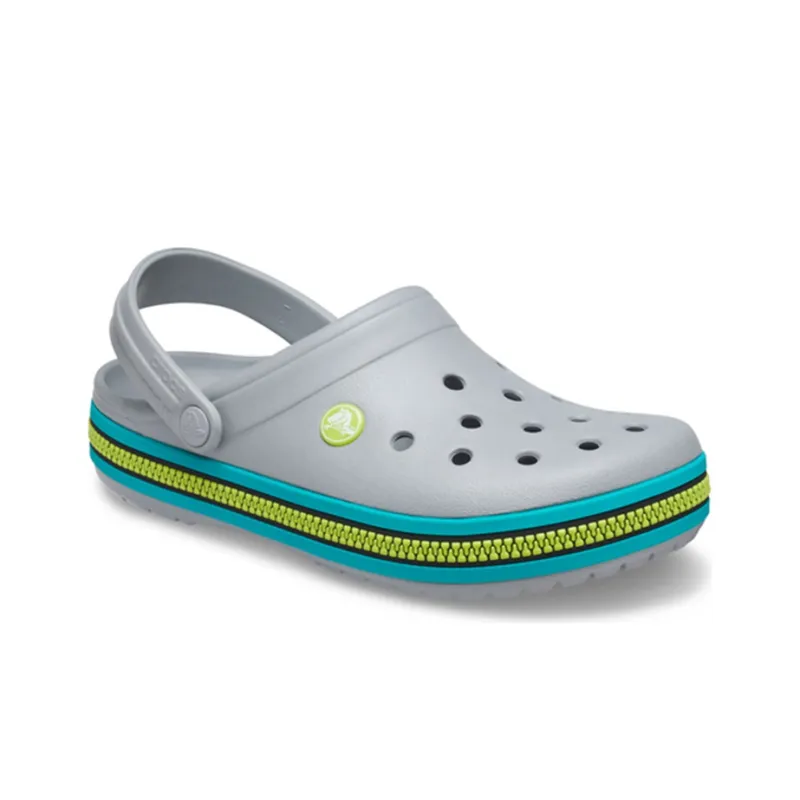 Crocs Crocband Zipper Band Clogs 'Grey Aqua'-2