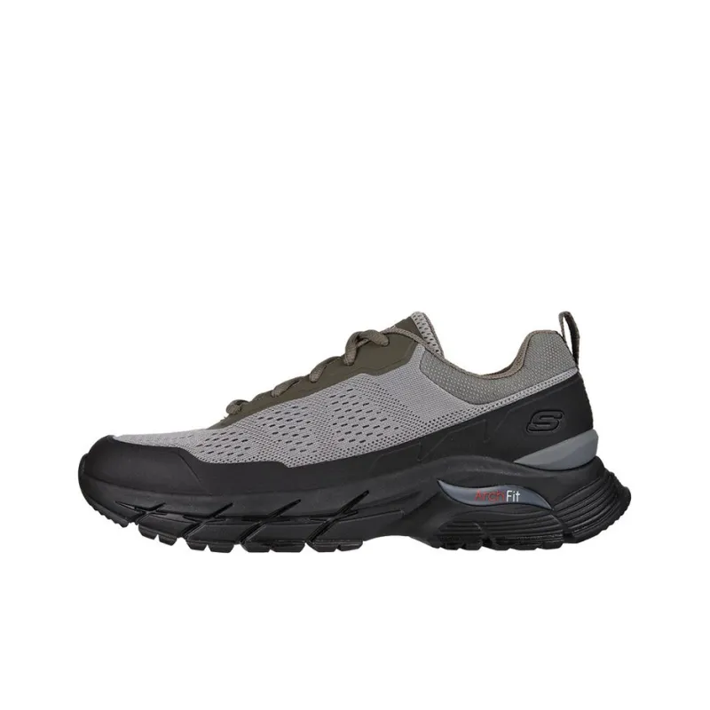 Skechers ARCH FIT BAXTER Cushioning, Slip Resistant, Abrasion Resistant Support Low Top Casual Shoes Men's Gray Black-0