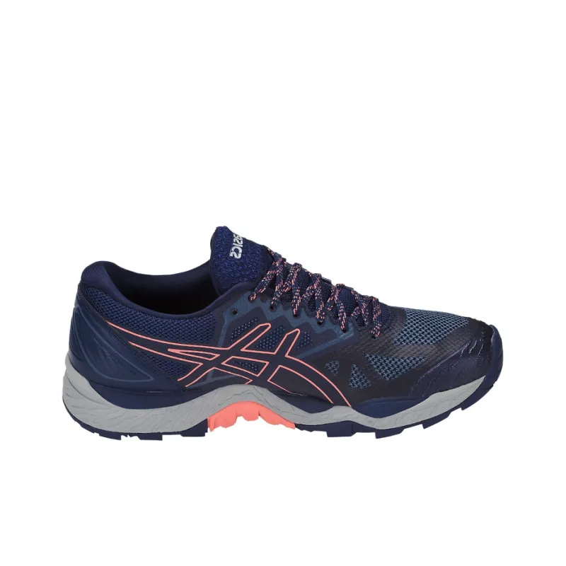 Asics GEL-FujiTrabuco 7 Durable Breathable Low-Top Running Shoes Women's Navy Blue-1