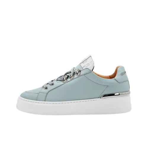 PHILIPP PLEIN Skateboard Shoes Women's Low-Top Light Blue