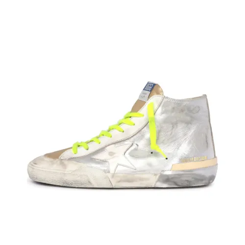 Golden Goose Francy Skateboard Shoes Women's High-Top Silver