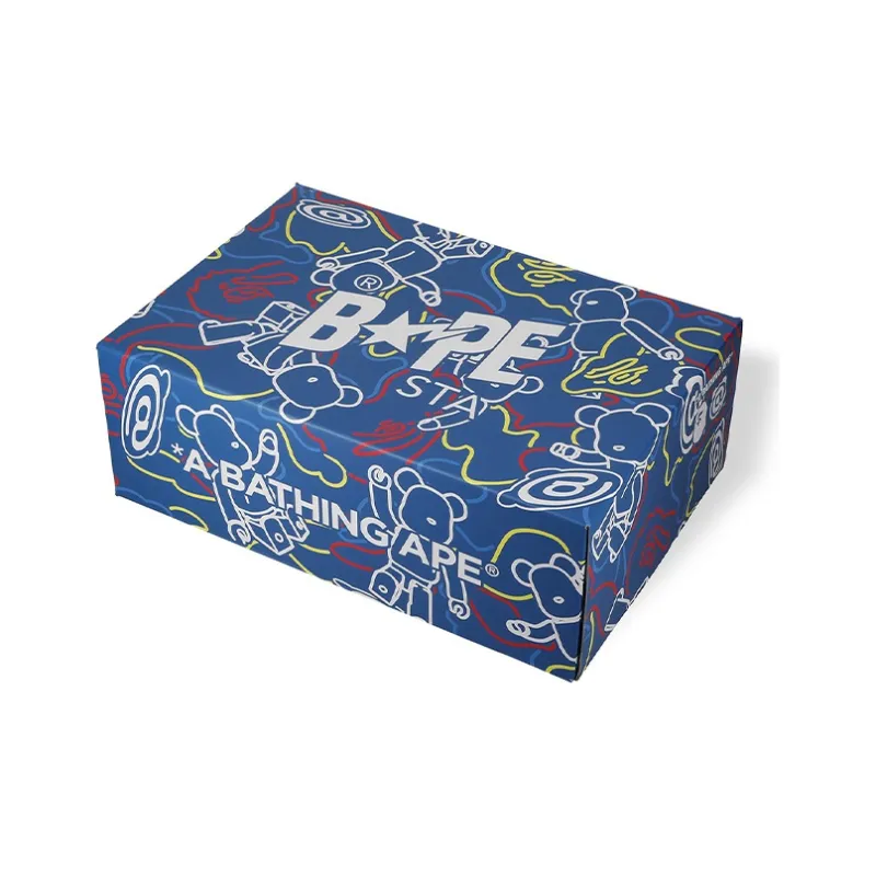 Medicom Toy x A BATHING APE STA 'BE@R CAMO' Stylish Skateboarding Shoes Women's Blue Camouflage-4
