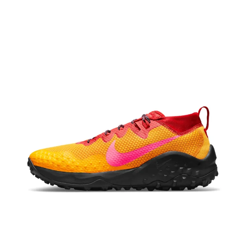 Nike Wildhorse 7 Cushioned Slip Resistant Breathable Coverage Low Top Running Shoes Men's Orange Red-0