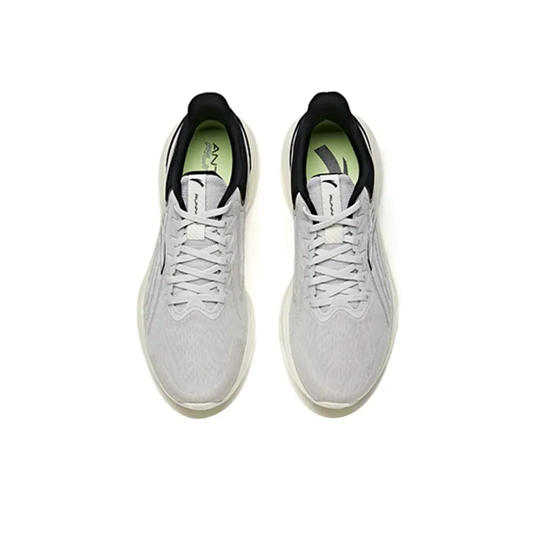 Anta Running Collection Cushioning Anti Slip Wear Resistant Breathability Low Top Running Shoes Men's Sand Grain Gray-3