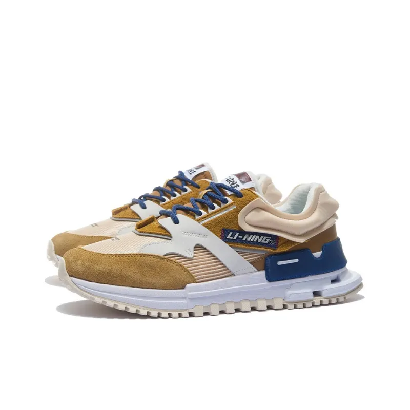 LiNing 001 Ingenuity Cushioning Anti Slip And Wear Resistant Low Top Casual Shoes Men's Bone Brown-2