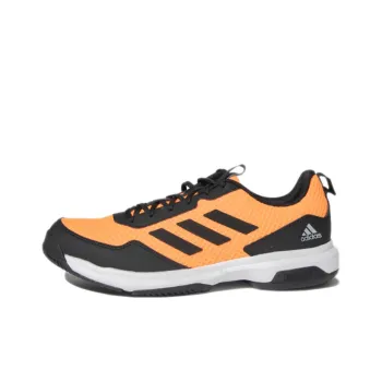 Adidas Tennis 21 V2 Anti-Slip Wear-Resistant Low-Top Tennis Shoes Men's Black Orange