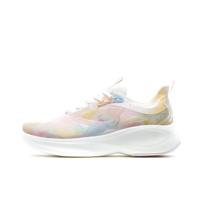 XTEP Anti Slip Wear Resistant Low Top Running Shoes Women's Light Pink Orange-0