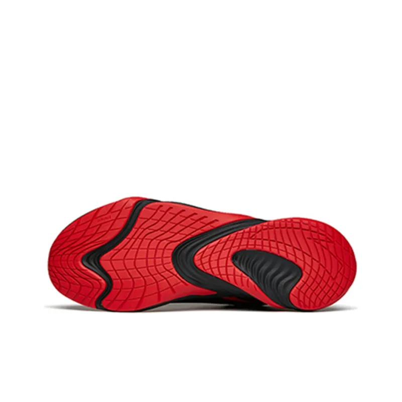 Anta Running Collection Lightweight Low Top Running Shoes Men's Black Red-4