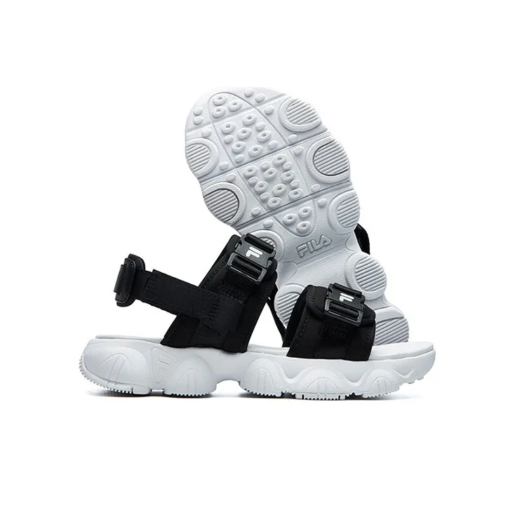 FILA Casual Sandals For Black/White Women's-5