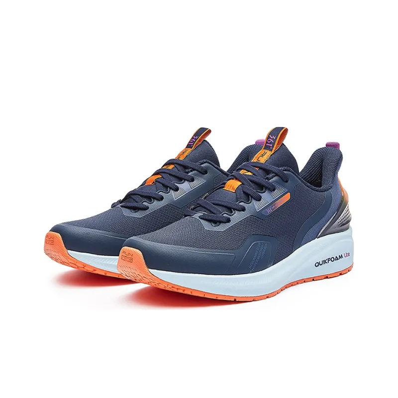361° Fleece Lined Warm Cushioning Anti Slip And Wear Resistant Low Top Winter Padded Casual Shoes Men's Black Blue-3