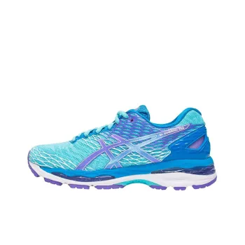 Asics GEL-Nimbus 18 Anti-Slip And Wear-Resistant Breathable Low-Top Running Shoes Women's Blue