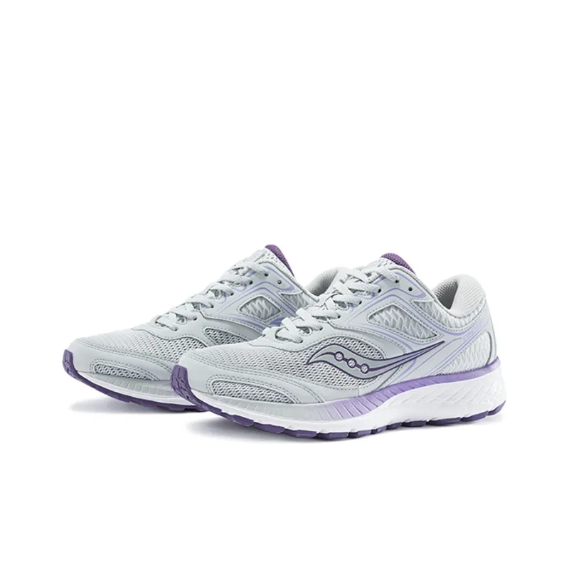 Saucony Cohesion 12 Lightweight Low-Top Running Shoes Women's Gray Purple-2