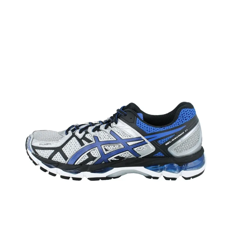 Asics Gel-Kayano 21 Wear-Resistant Low-Top Running Shoes Men's White Blue 2E-Width-0