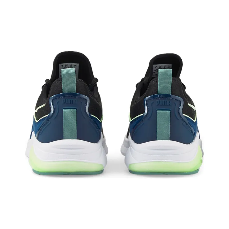 PUMA Electron E Pro Low-Top Running Shoes Unisex Black Blue-3