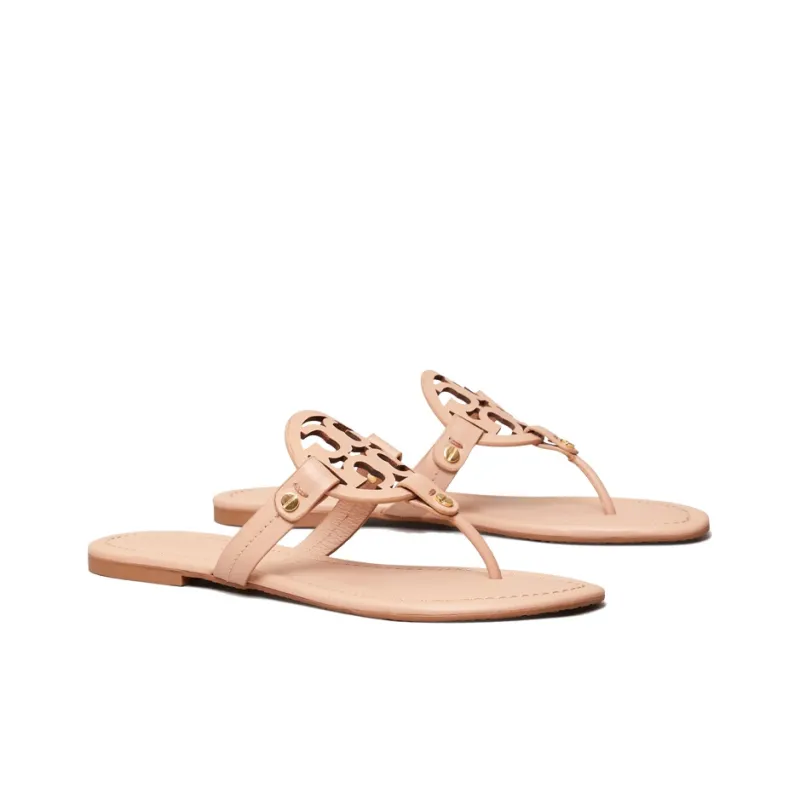 TORY BURCH Miller Cut-out Leather Flip-flops-2