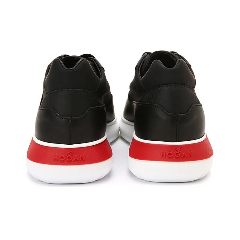 HOGAN Shock Absorbers With Slip Resistant And Abrasion Resistant Properties Low Top Casual Shoes Men's Black-4