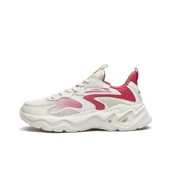 Erke Rosemary Low Top Running Shoes Women's White Pink