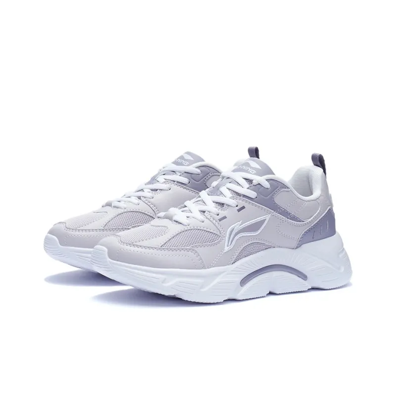 LiNing Li Ning Running Collection Cushioning Slip Resistant And Abrasion Resistant Low Top Running Shoes Women's Purple-2