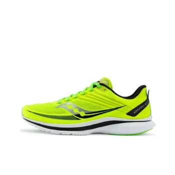 Saucony Cushioning Anti Slip Wear Resistant Breathability Low Top Running Shoes Men's Neon Yellow