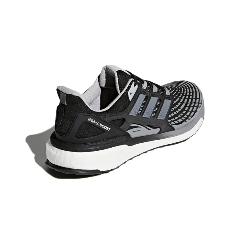 Adidas Energy Boost Anti-Slip Wear-Resistant Low-Top Running Shoes Men's Cosmic Gray-3