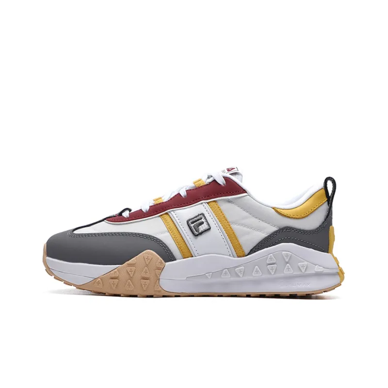 FILA Brick Cushioning Anti Slip And Wear Resistant Low Top Casual Shoes Women's Gray-0
