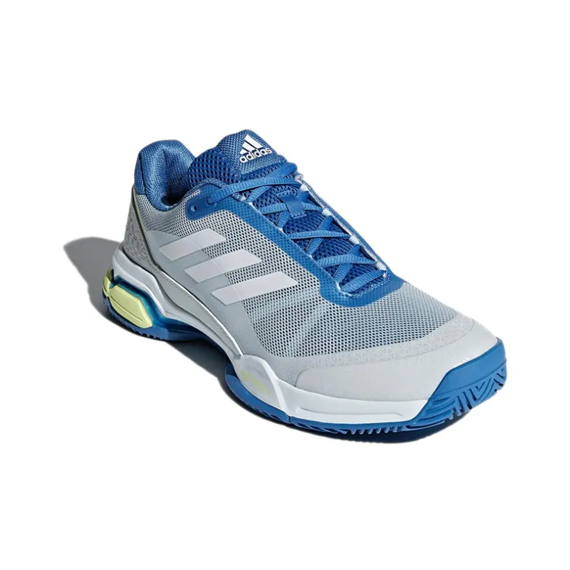 Adidas Barricade Club Low Top Tennis Shoes Women's Blue White-2