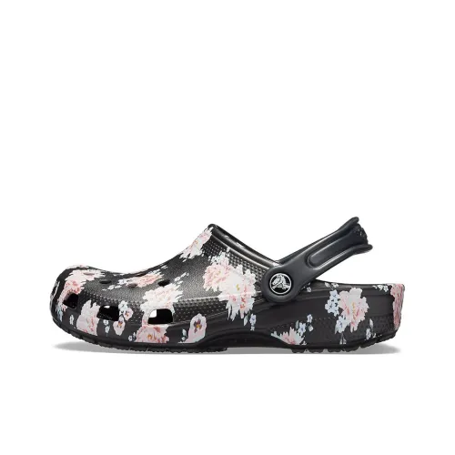 Crocs Classic Printed Clogs 'Black Pink'