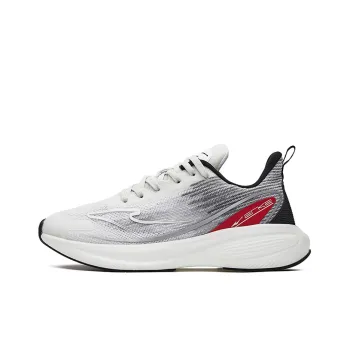Erke Shock Absorbing, Non Slip, Wear Resistant, Breathable And Lightweight Low Top Running Shoes Men's Gray Red