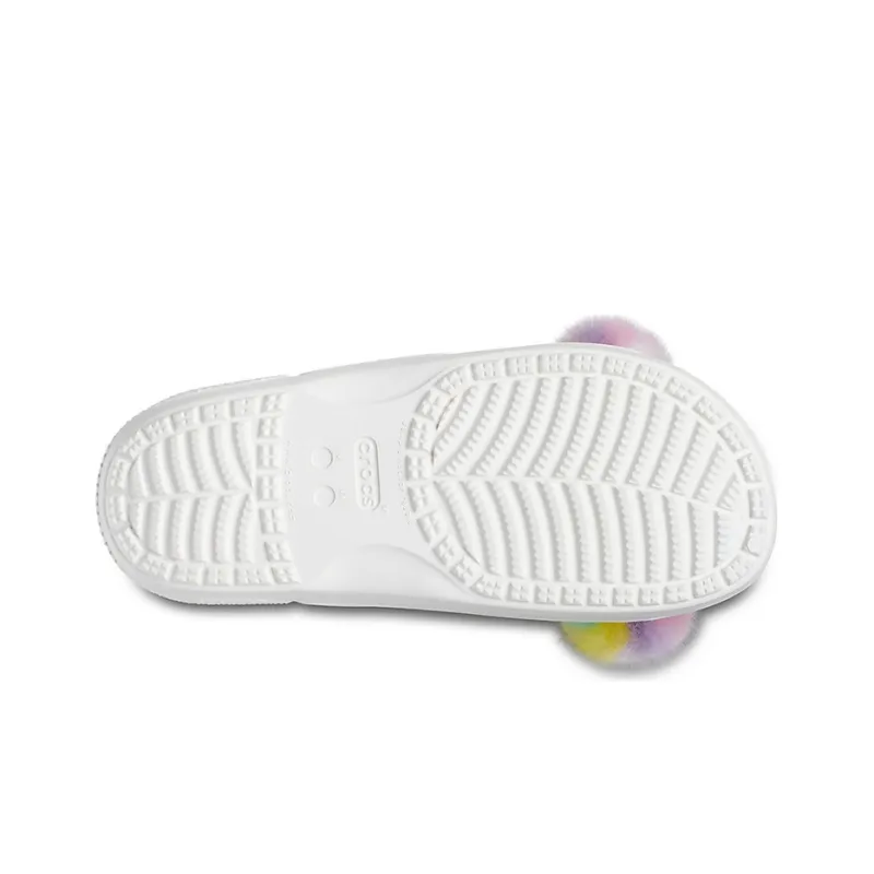 Crocs Classic Fur Sure 2 Straps Sandals 'White'-6