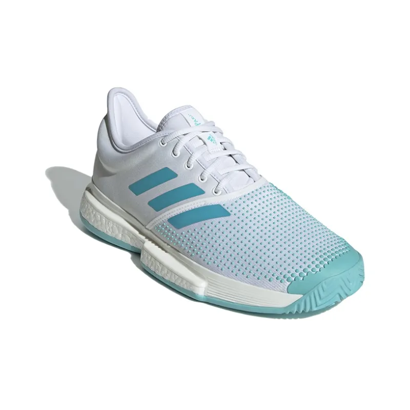 Adidas Parley X SoleCourt Boost 'White Blue Spirit'-2