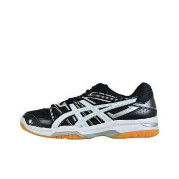 Asics Gel-Rocket 7 Wear-Resistant Low-Top Running Shoes Men's Black White