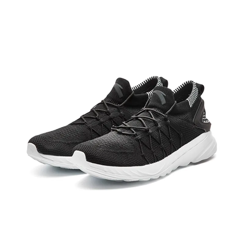 Anta Cushioning, Slip Resistant, And Abrasion Resistant Low Top Running Shoes Men's Black-2