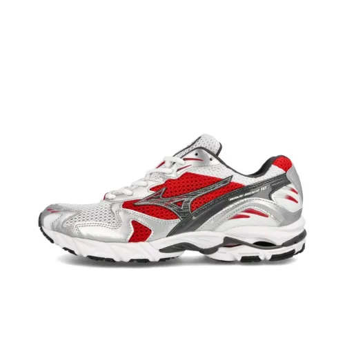 Mizuno Rider 10 Running Shoes Men Low-Top White/Red