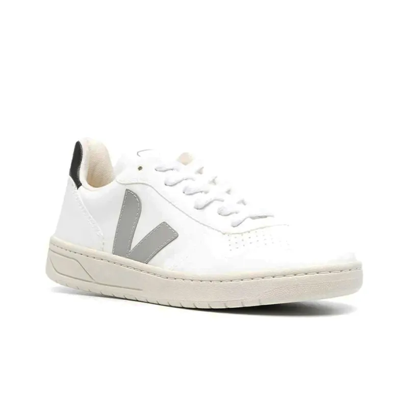 VEJA V 10 Stylish Skateboarding Shoes Men's White-2