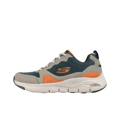 Skechers Arch Fit Series Running Shoes Men Low-Top Gray/Blue