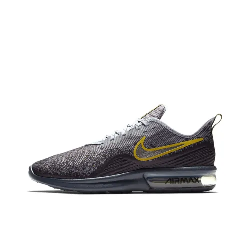 Nike Air Max Sequent Running Shoes Men Low-Top Gray/Yellow