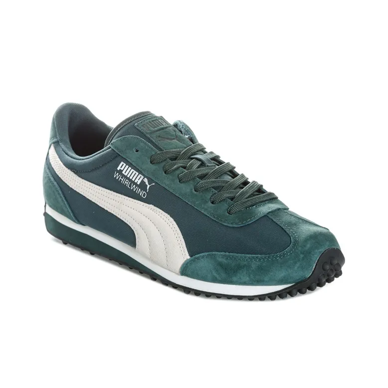 PUMA Fast Rider Cushioning Anti-Slip Wear-Resistant Breathability Low-Top Running Shoes Men's Green White-1