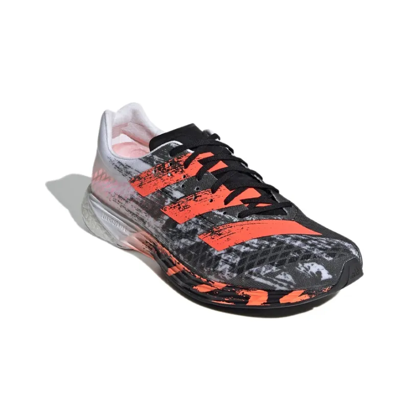 Adidas Adizero Pro Breathable Low-Top Running Shoes Men's White Black Orange-1